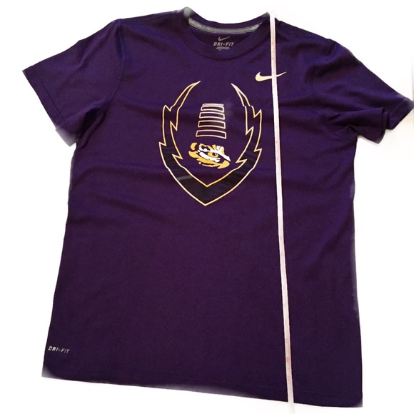 Nike Purple Boys Large Dri Fit Short Sleeve Top - Picture 5 of 5